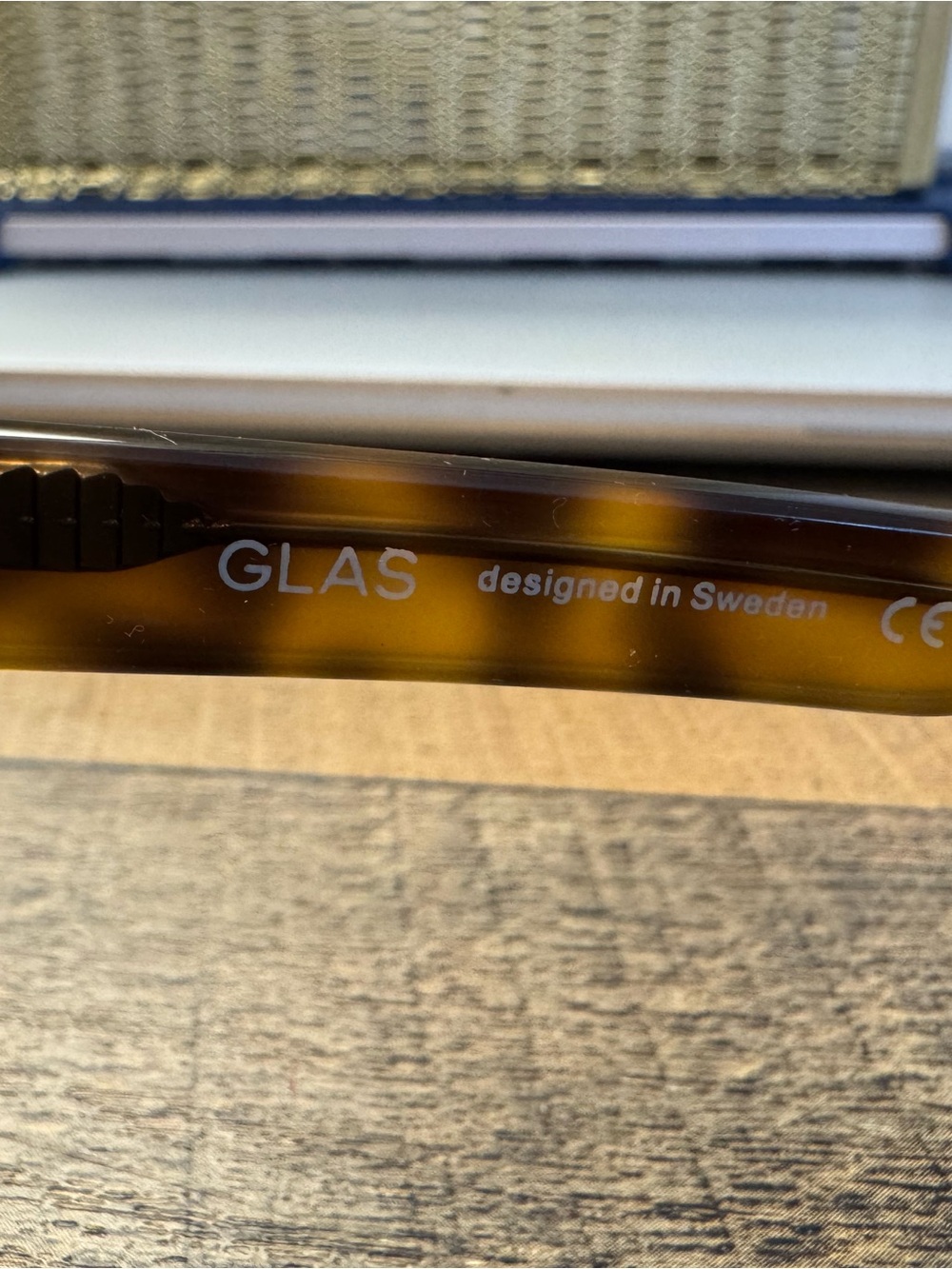 GLAS Tortoiseshell Square Frame Eyeglasses - 1.0 Designed in Sweden - Picture 4 of 6